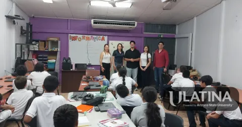 ¿Cómo Impulsa ULatina las Carreras STEAM? Estudiantes de Ingeniería en Sistemas Llevan Tecnología a Escuelas de Grecia